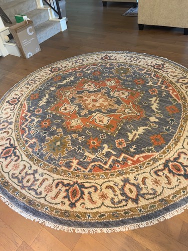 Hand knotted heriz style - hand-knotted,