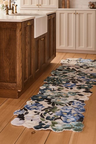 Hand tufted floral - floral, wool