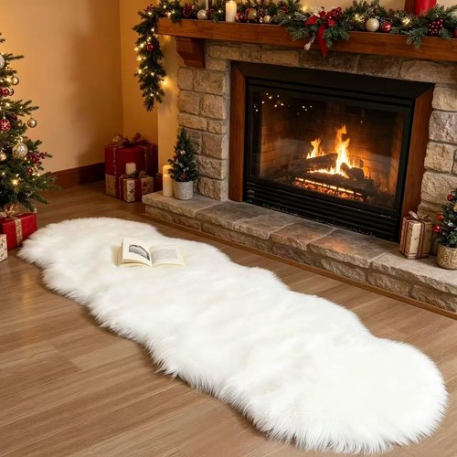 Faux fur sheepskin runner rug - runner,