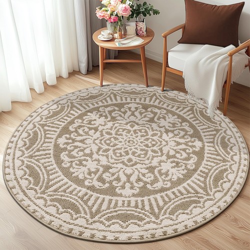 Round area rug washable - 4,